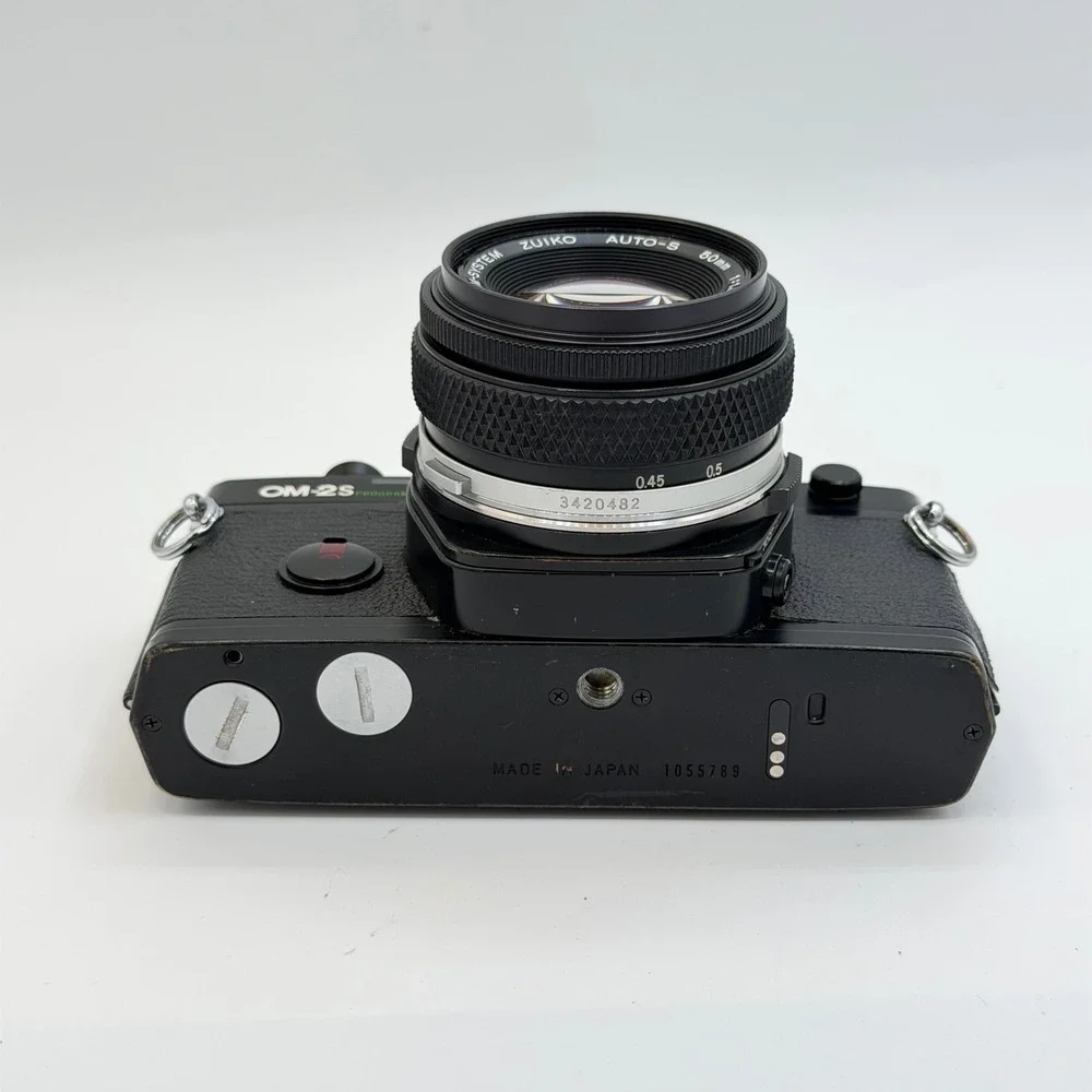 Olympus OM-2S Program 35mm SLR Film Camera W/ Zuiko Auto-S 50mm f/1.8 TESTED